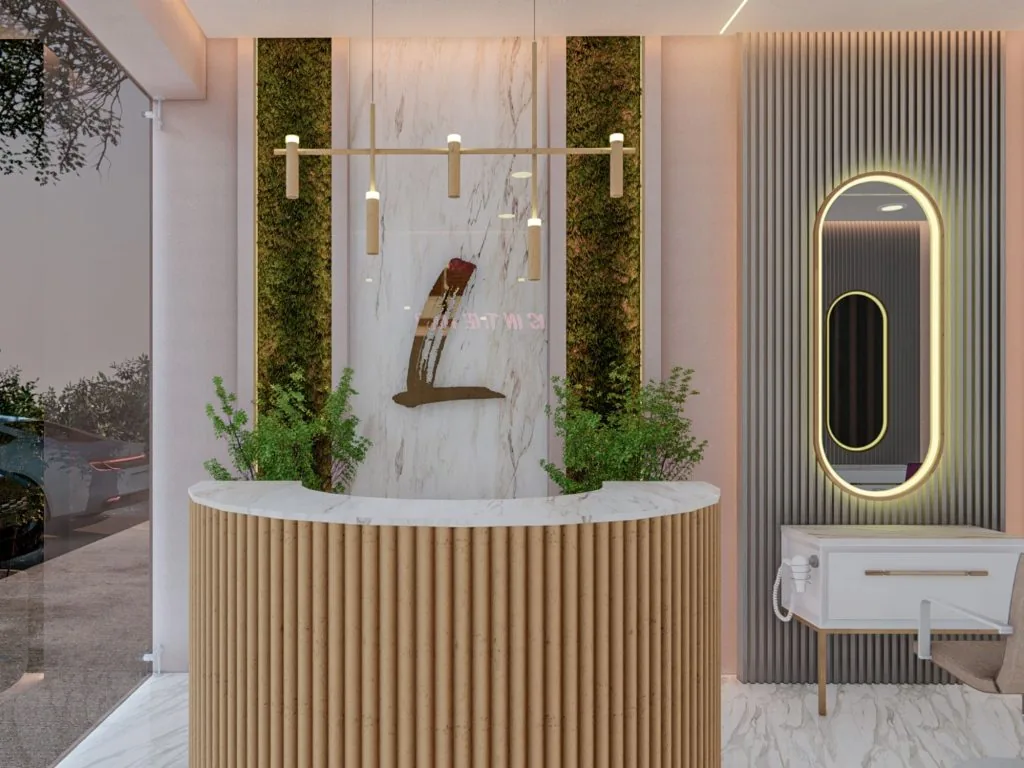 Remodelación de recepción y acabados interiores para estudio de belleza Beauty Studio C. Piñeros