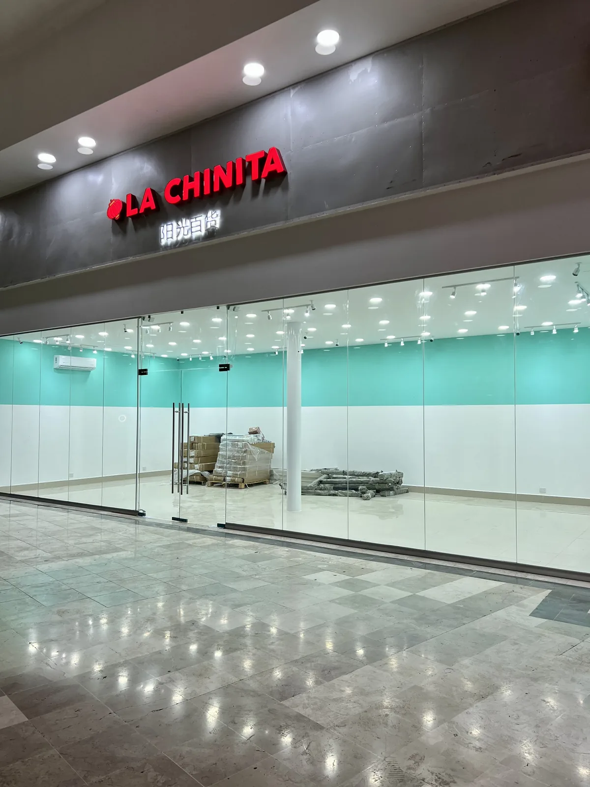 Vista frontal de proyecto terminado para local comercial La Chinita en Monterrey